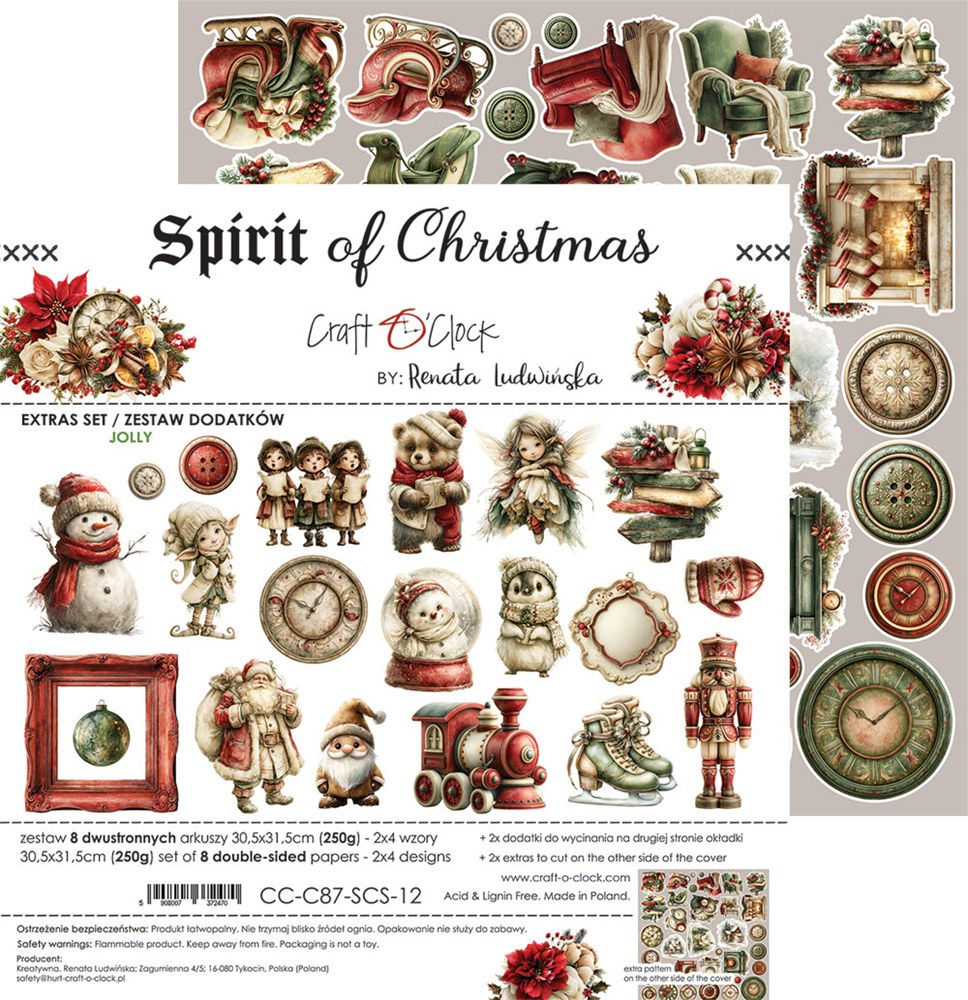 Miniature : Collection Spirit of Christmas - Craft O'Clock - Extra set Jolly