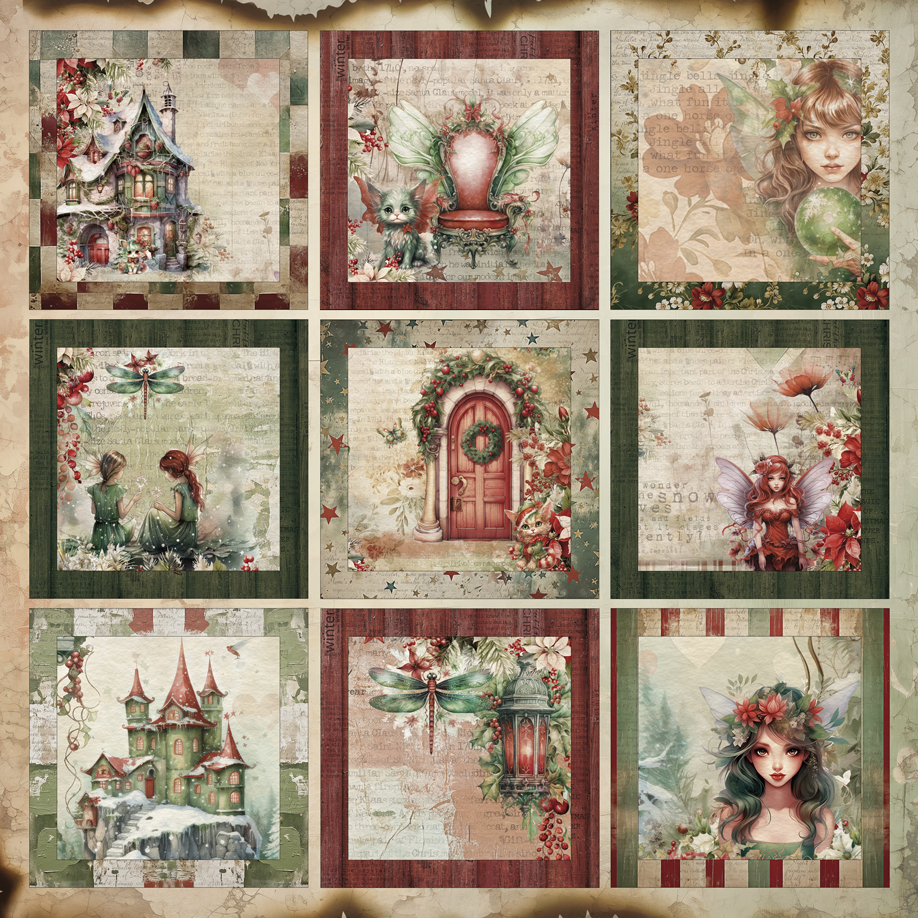 Miniature : Collection Xmas Fantasy - BellaLuna Crafts - 12 pages 20x20