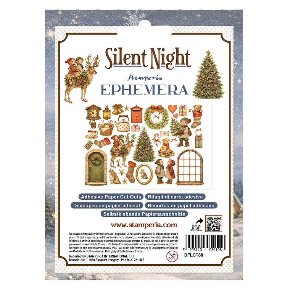 Miniature : Collection Silent Night - Die Cuts Adhésifs/Ephéméra - Stamperia