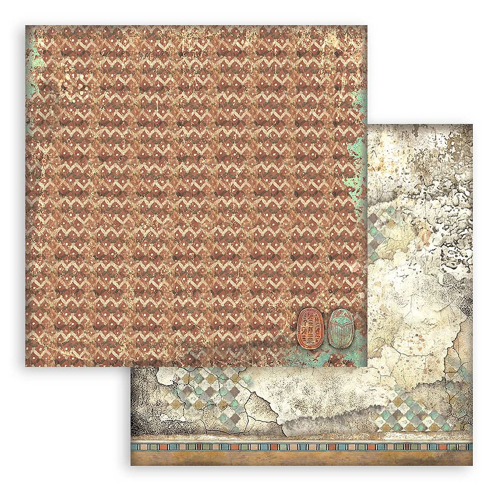 Miniature : Collection Terre des Pharaons - Backgrounds - Stamperia - 30x30