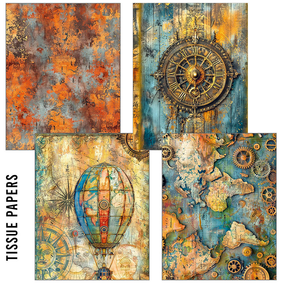 Miniature : Craftmix Past Time - Format A5 - 8 feuilles - Ciao Bella