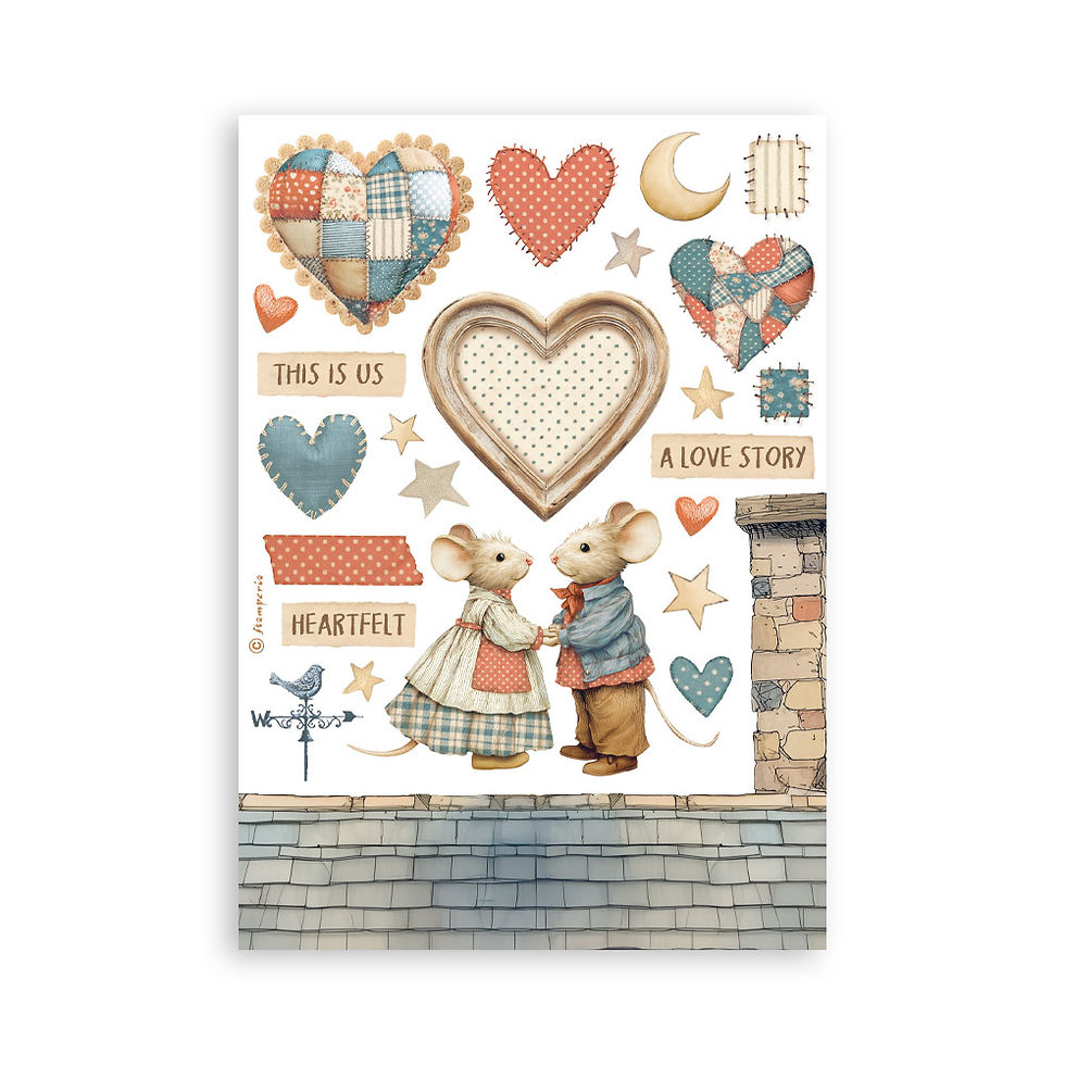 Miniature : Collection Family - 8 Feuilles autocollantes - Stamperia