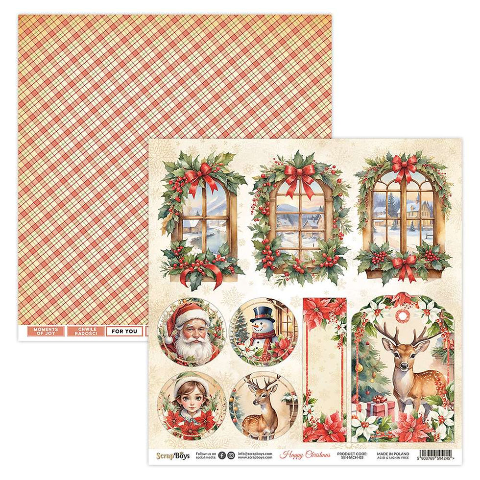 Miniature : Collection Happy Christmas - Scrapboys - 12 pages r/v 30x30