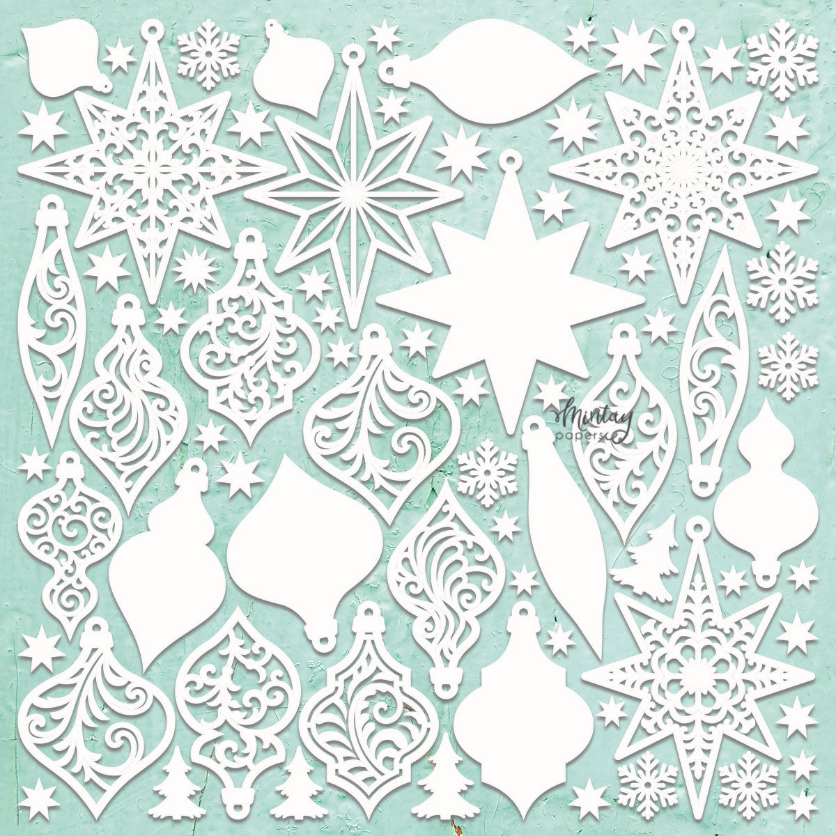 Chipboards - Mintay chippies - Ornaments 3