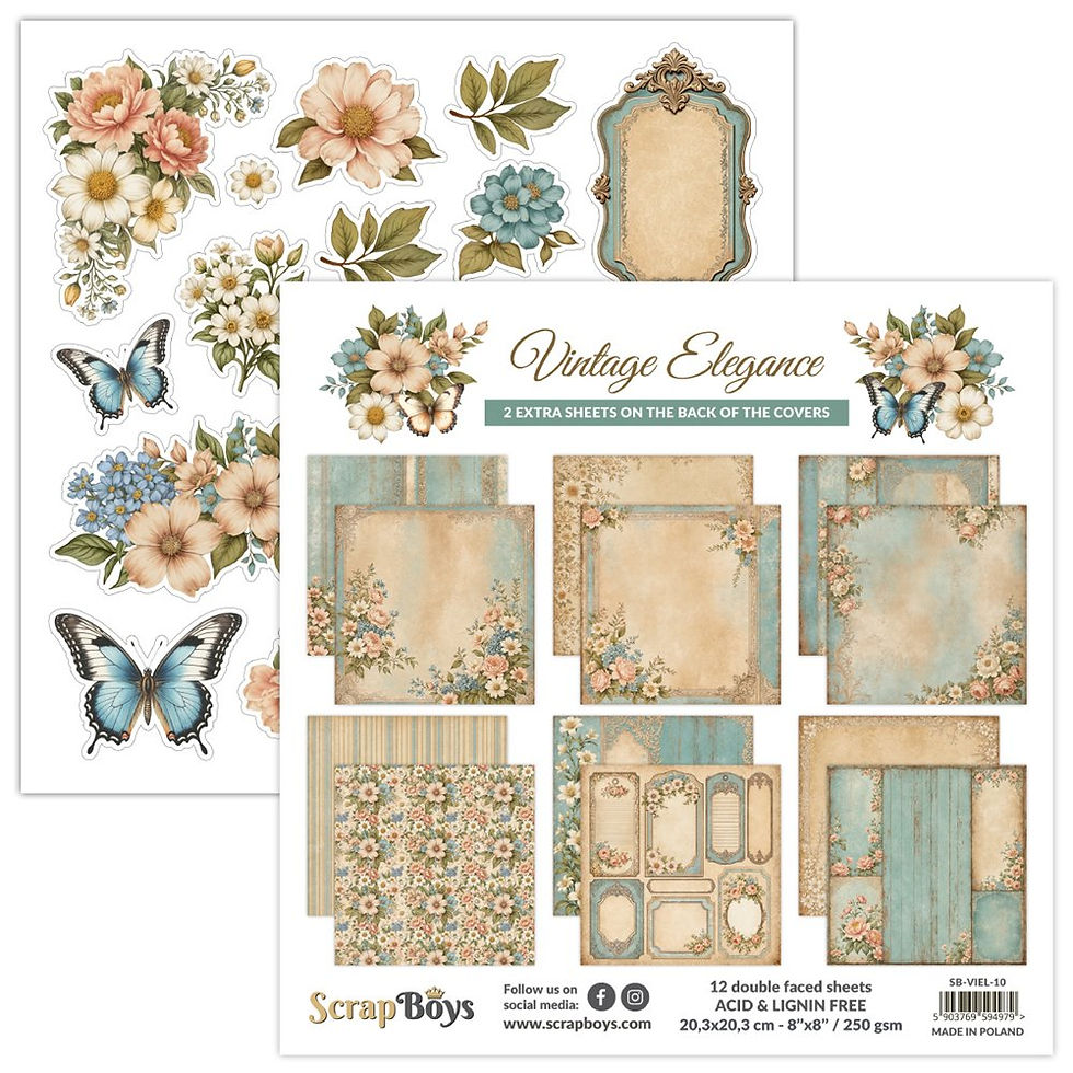 Miniature : Collection Vintage Elegance - Scrapboys - 12 pages rv 20x20