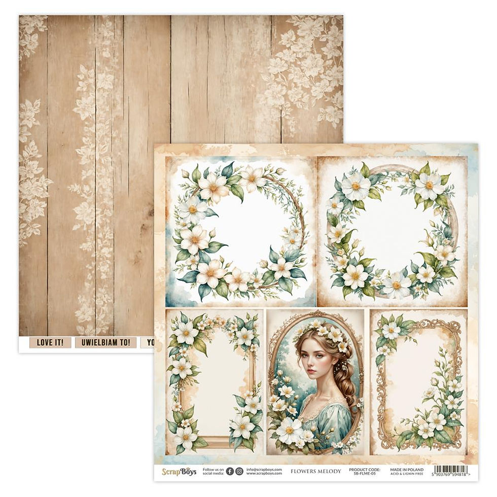 Miniature : Collection Flowers Melody - Scrapboys - 12 pages r/v 30x30