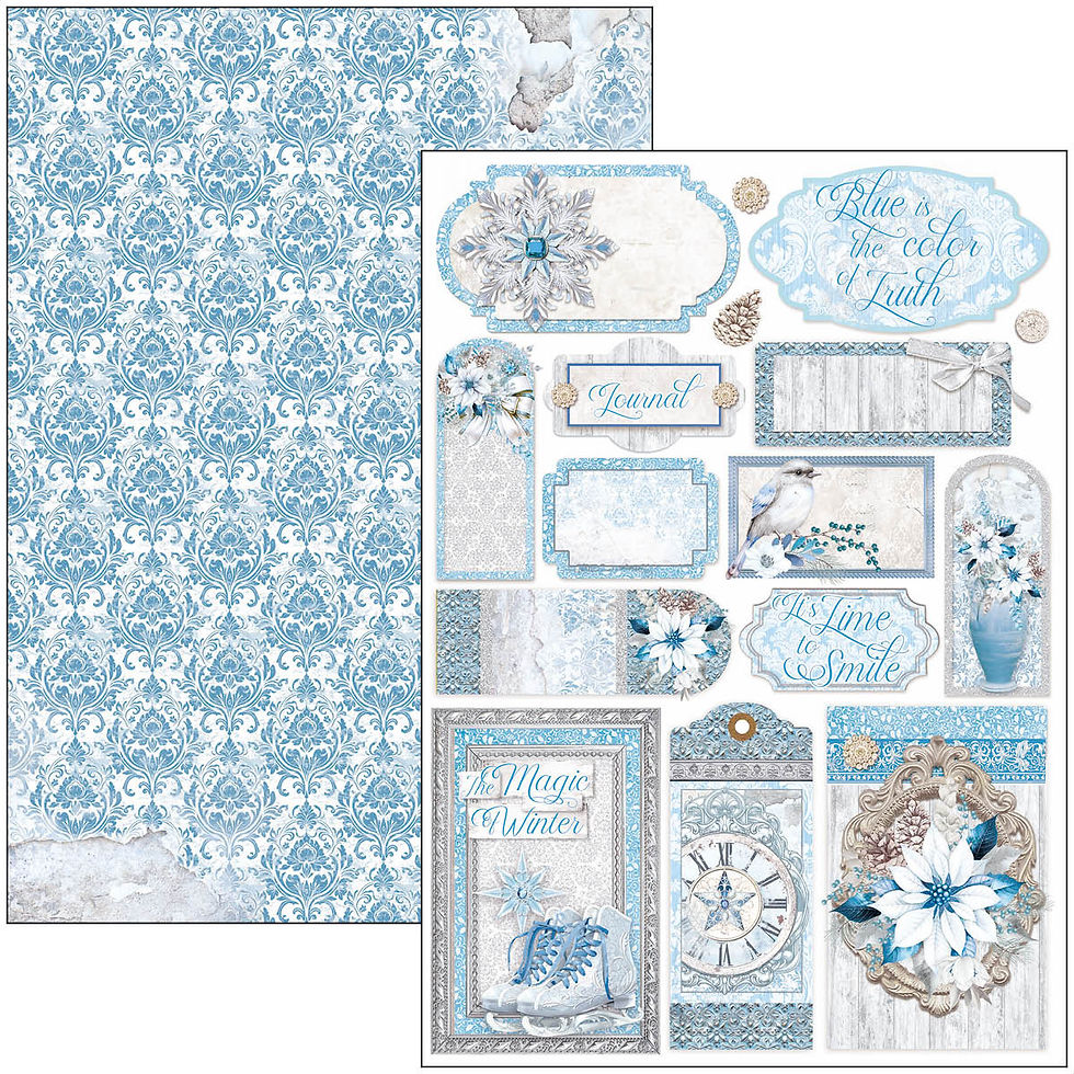 Miniature : Collection Elegance of Blue - Ciao Bella - 9 pages A4