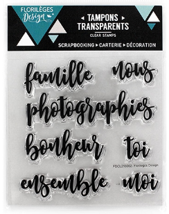Tampons transparents/clear stamps - Petits Mots 1 - Florilèges Design