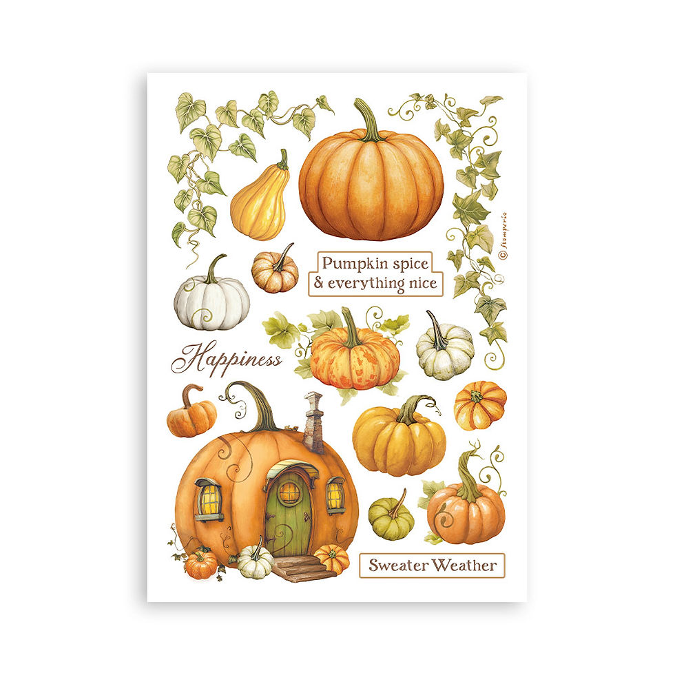 Miniature : Collection Whispering Woods - 8 Feuilles autocollantes - Stamperia