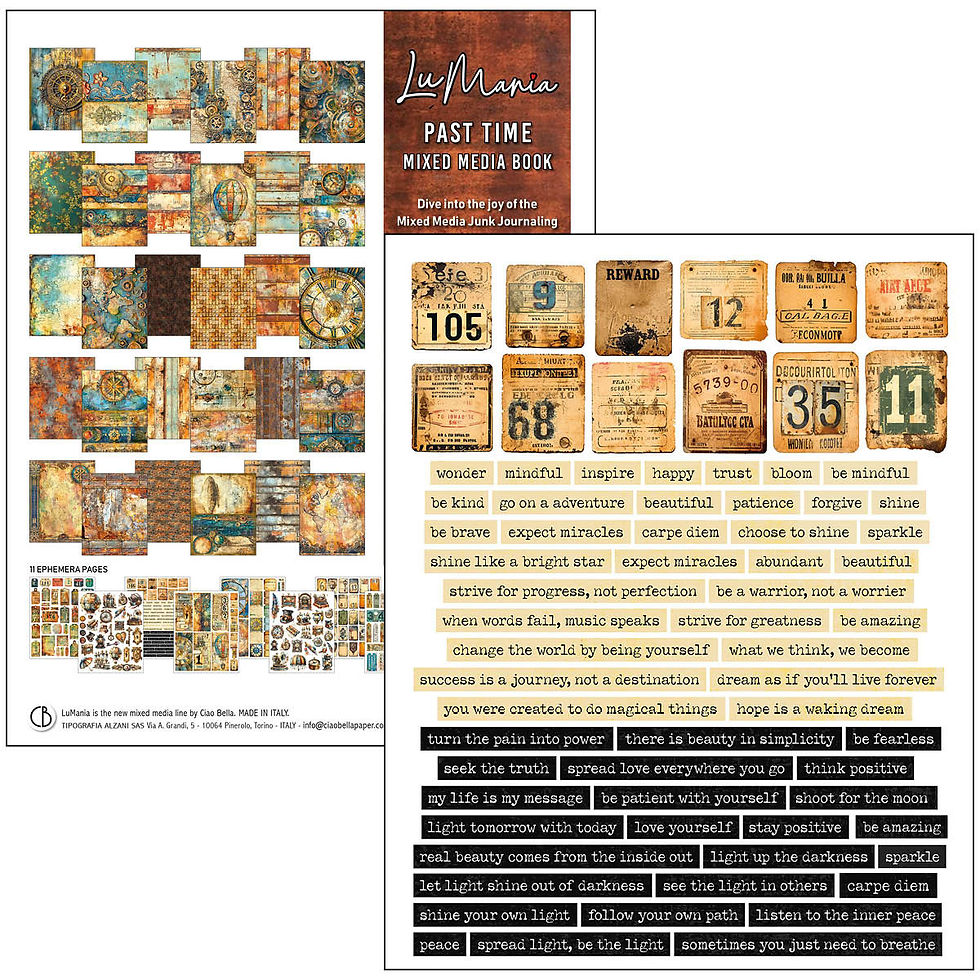 Miniature : Livre Mixed Media - Past Time - A4 Maxi - Ciao Bella