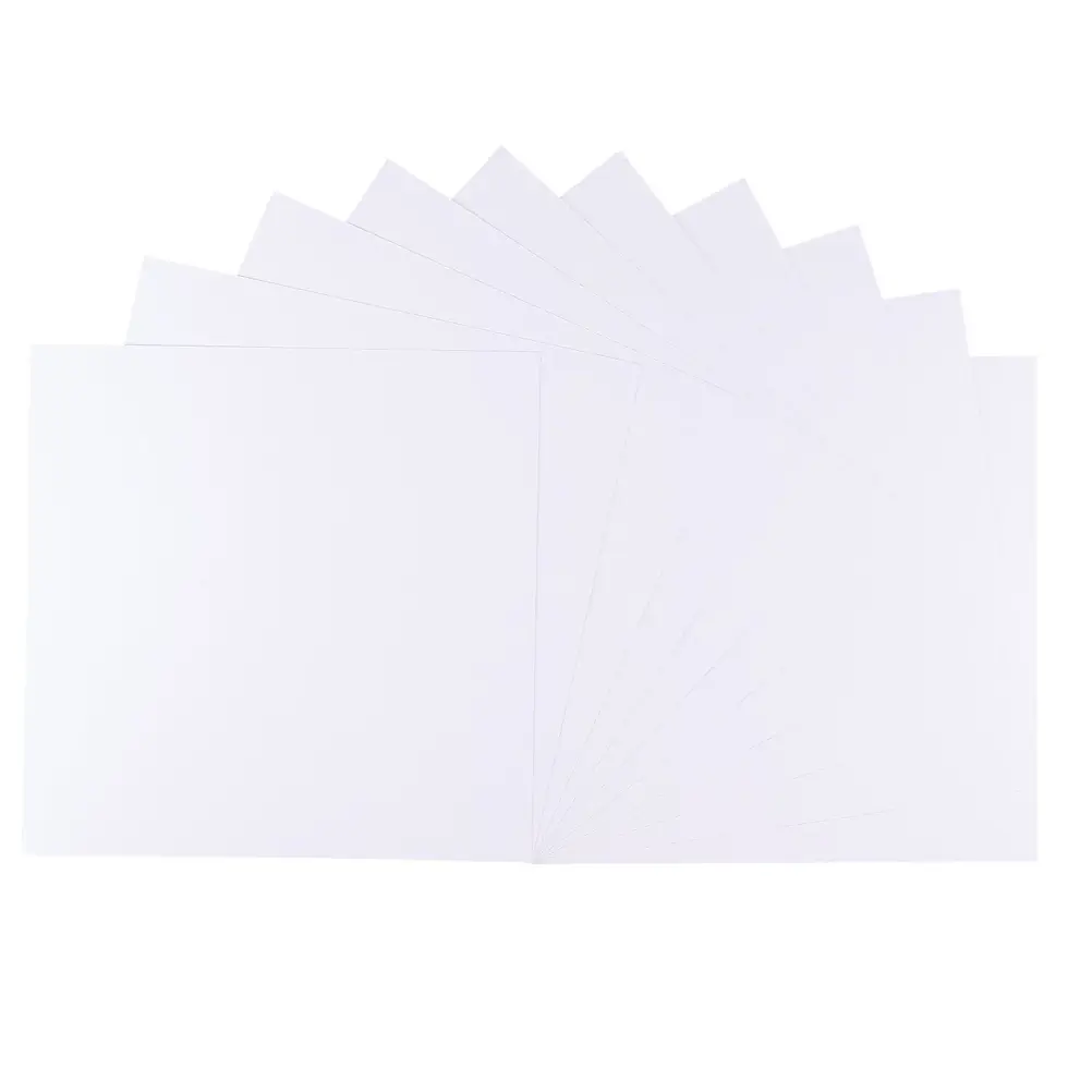 Miniature : Cardstock Autocollant Lisse - Blanc - 10 feuilles de 30,5x30,5
