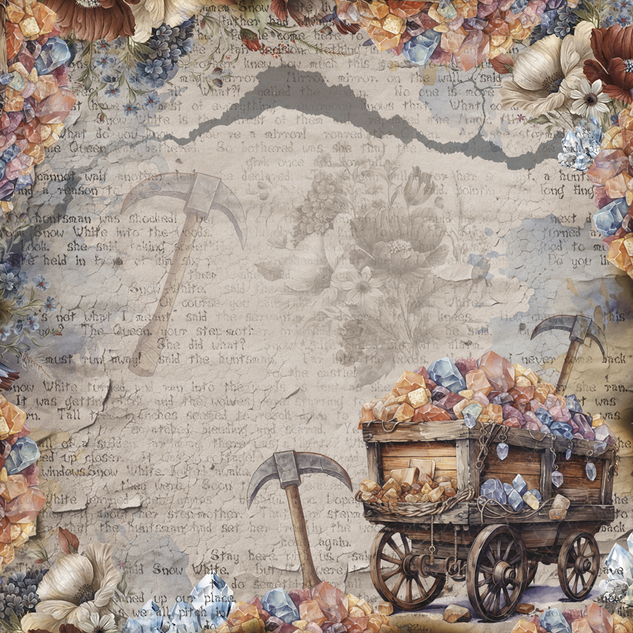 Miniature : Collection Mirror Mirror - BellaLuna Crafts - 12 pages 20x20 - Découpes