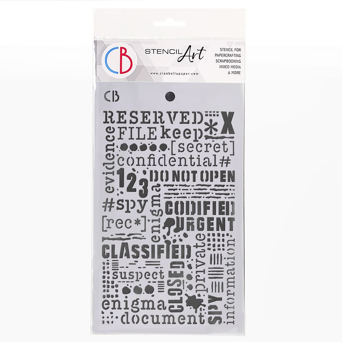Pochoir semi-rigide - Confidential - Ciao Bella