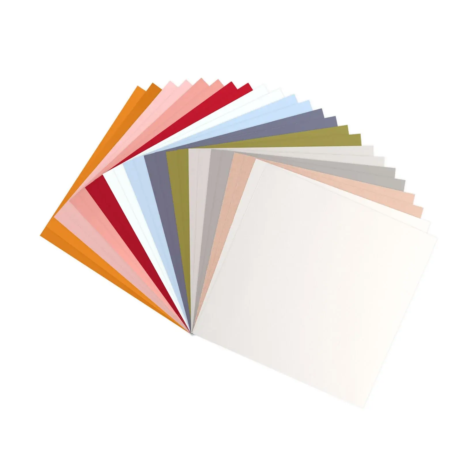 Cardstock Lisse - Couleurs Scandinaves - 30.5x30.5 - 24 feuilles