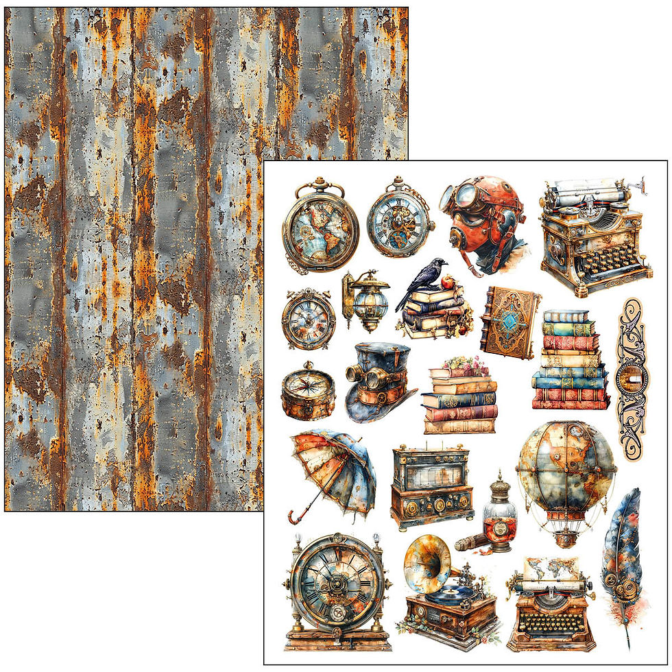 Miniature : Livre Mixed Media - Past Time - A4 Maxi - Ciao Bella