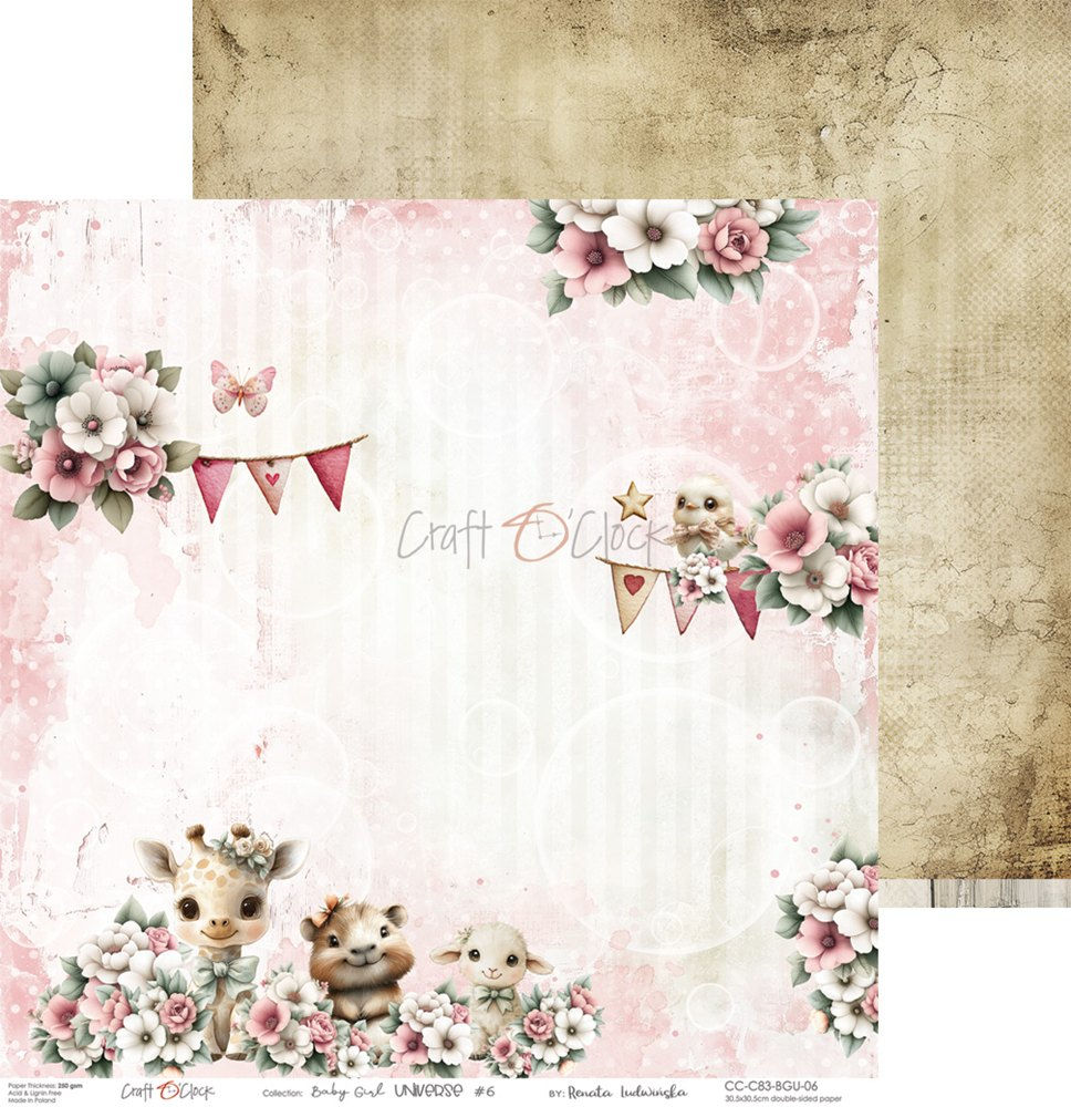 Miniature : Collection Baby Girl Universe - Craft O'Clock - 6 pages rv de 30x30