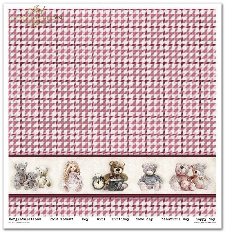 Miniature : Collection Childhood Memories Pink - ITD Collection - 11 pages de 30x30