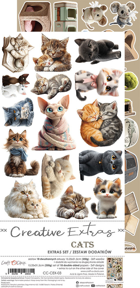 Miniature : Creative Extras - Set 3 - Chats - Craft O'Clock