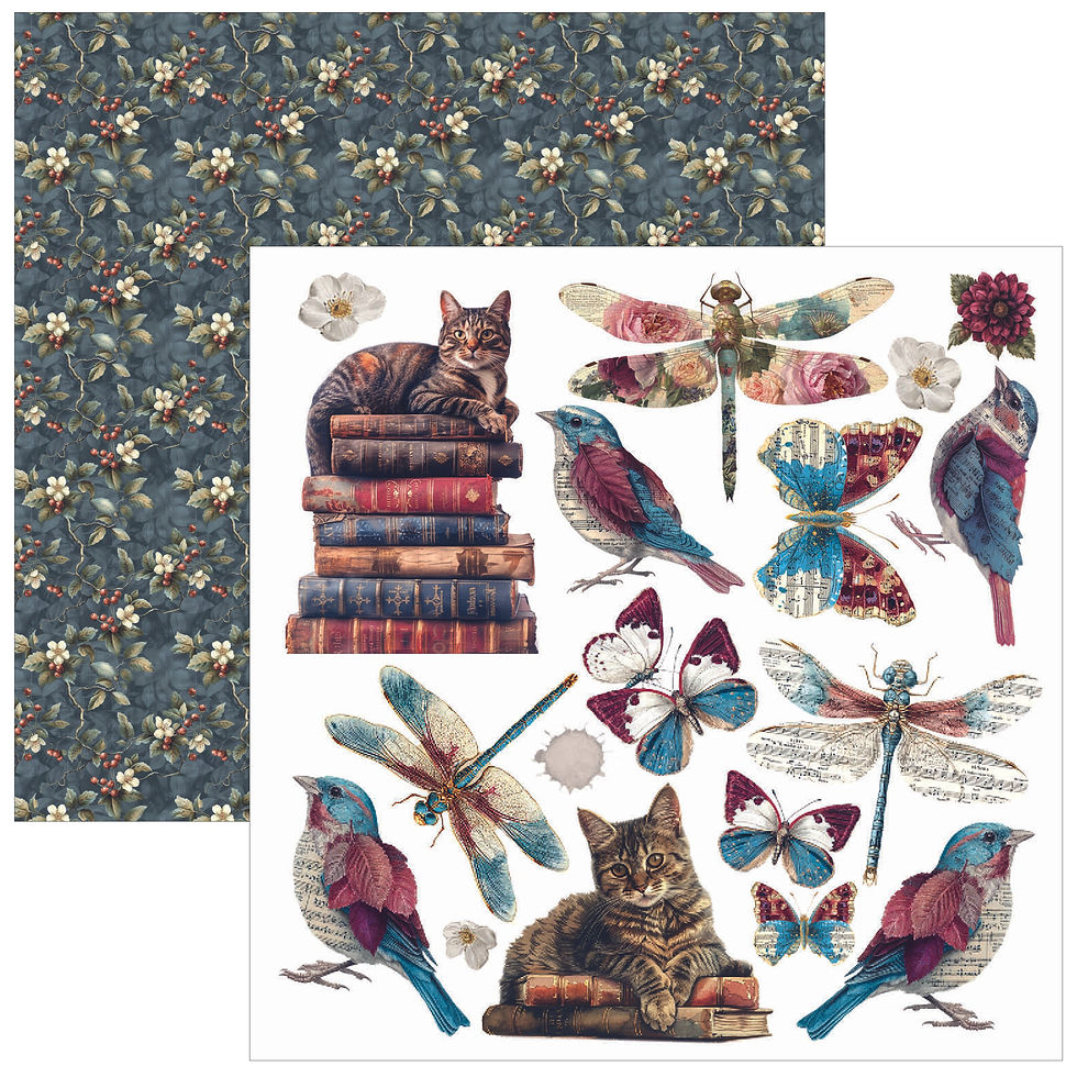 Miniature : Collection Bohemian Brugundy - Ciao Bella - 24 pages de 15x15