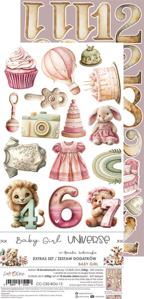 Miniature : Collection Baby Girl Universe - Craft O'Clock - Extra set Mix
