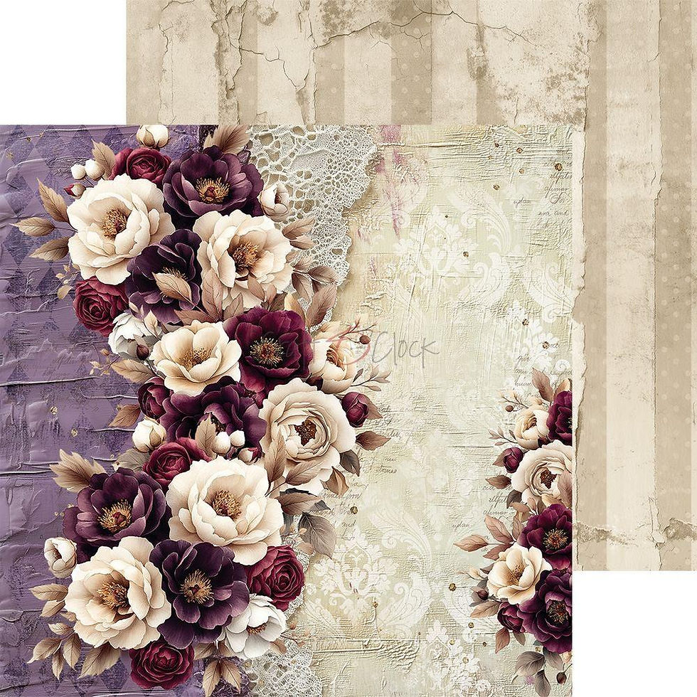 Miniature : Collection Plum et Caramel - Craft O'Clock - 24 pages rv de 20x20