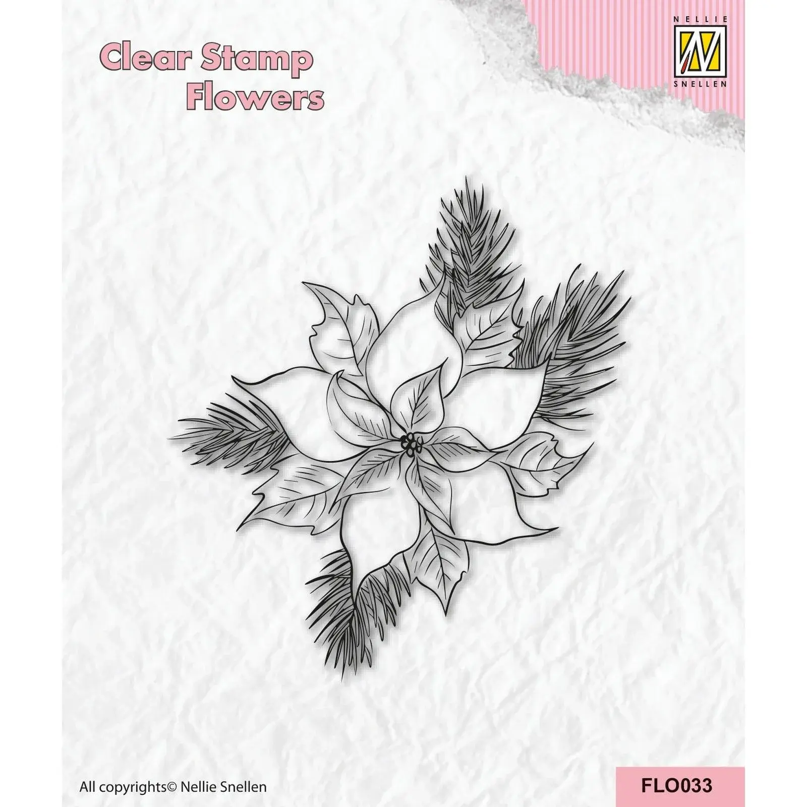 Tampon transparent/clear stamp - Poinsettia