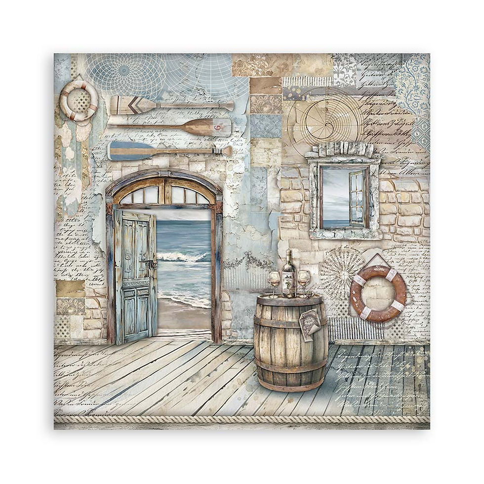 Miniature : Collection Silent Sea - Stamperia - 22 pages 1 face de 20x20