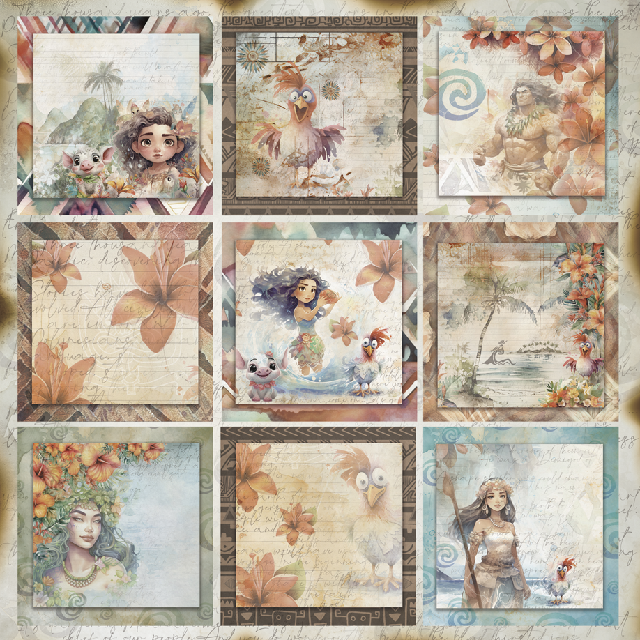 Miniature : Collection Aloha - BellaLuna Crafts - 12 pages 20x20