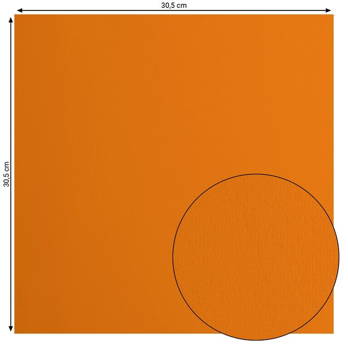 Miniature : Cardstock Lisse Florence - Mandarin - 30.5x30.5 - 20 feuilles de 216g