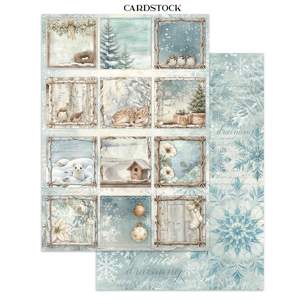 Miniature : Junk Journal Collection - White Christmas - Stamperia