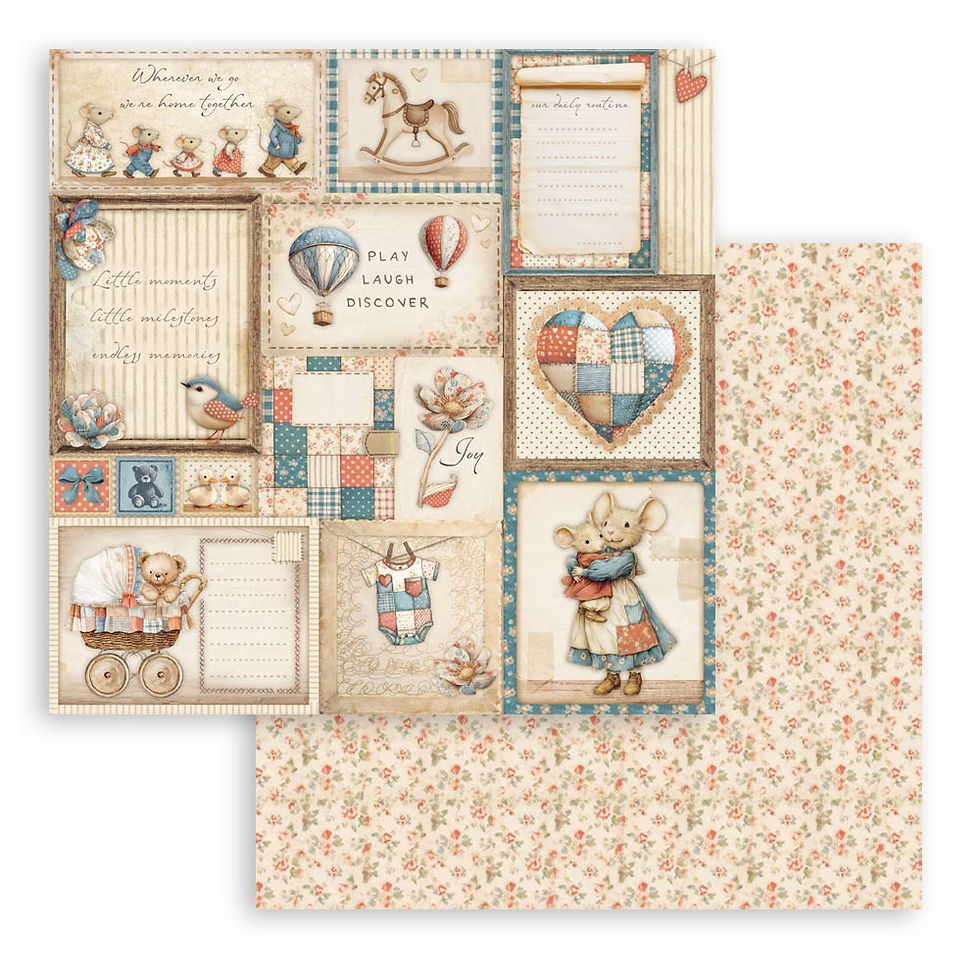 Miniature : Collection Baby - Mini Bloc - Stamperia - 20x20