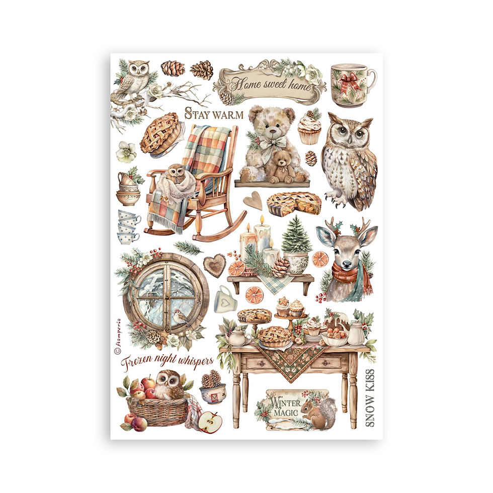 Miniature : Collection The Owl's House - 8 Feuilles autocollantes - Stamperia