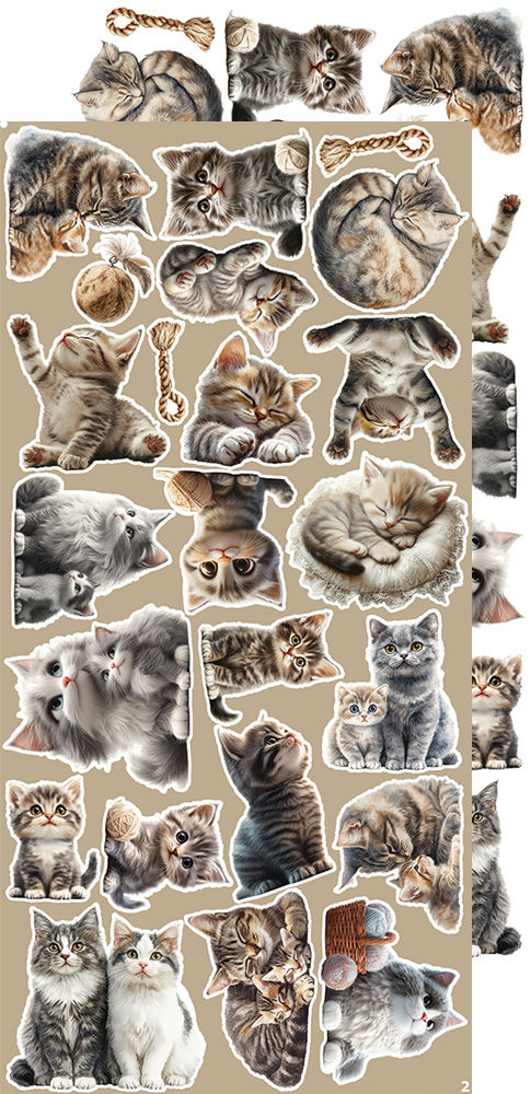 Miniature : Creative Extras - Set 3 - Chats - Craft O'Clock