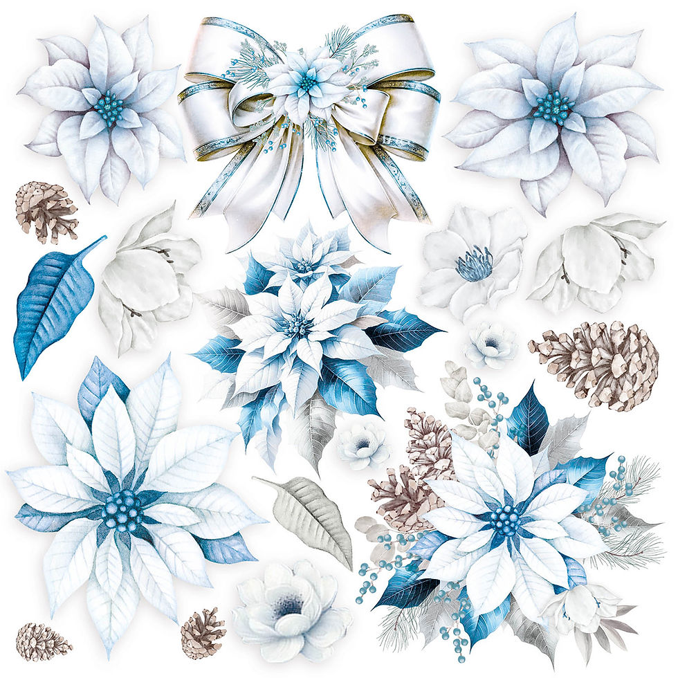 Miniature : Collection Elegance of Blue - Vellum - Ciao Bella - 6 pages de 15x15