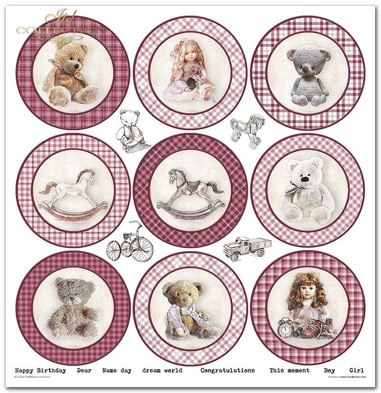 Miniature : Collection Childhood Memories Pink - ITD Collection - 11 pages de 30x30