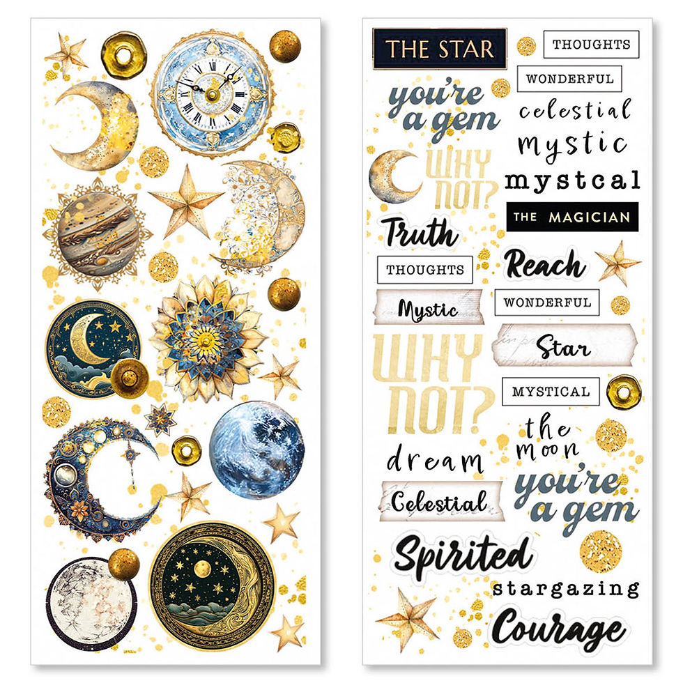 Miniature : Collection Celestial - Ciao Bella - Stickers - 5 pages 15x30