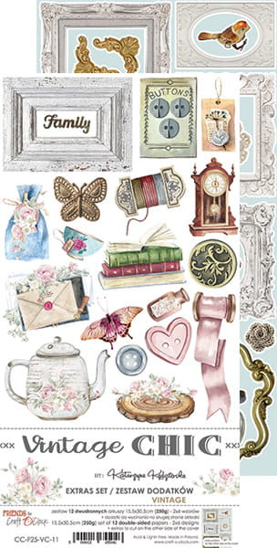 Miniature : Collection Vintage Chic - Craft O'Clock - Extras Set