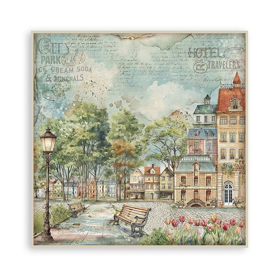 Miniature : Collection Art of Travelling - Stamperia - 22 pages 1 face de 30x30