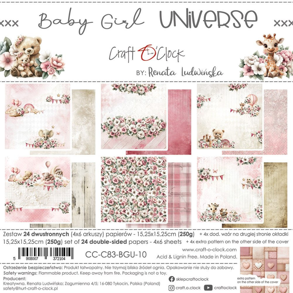 Collection Baby Girl Universe - Craft O'Clock - 24 pages rv 15x15
