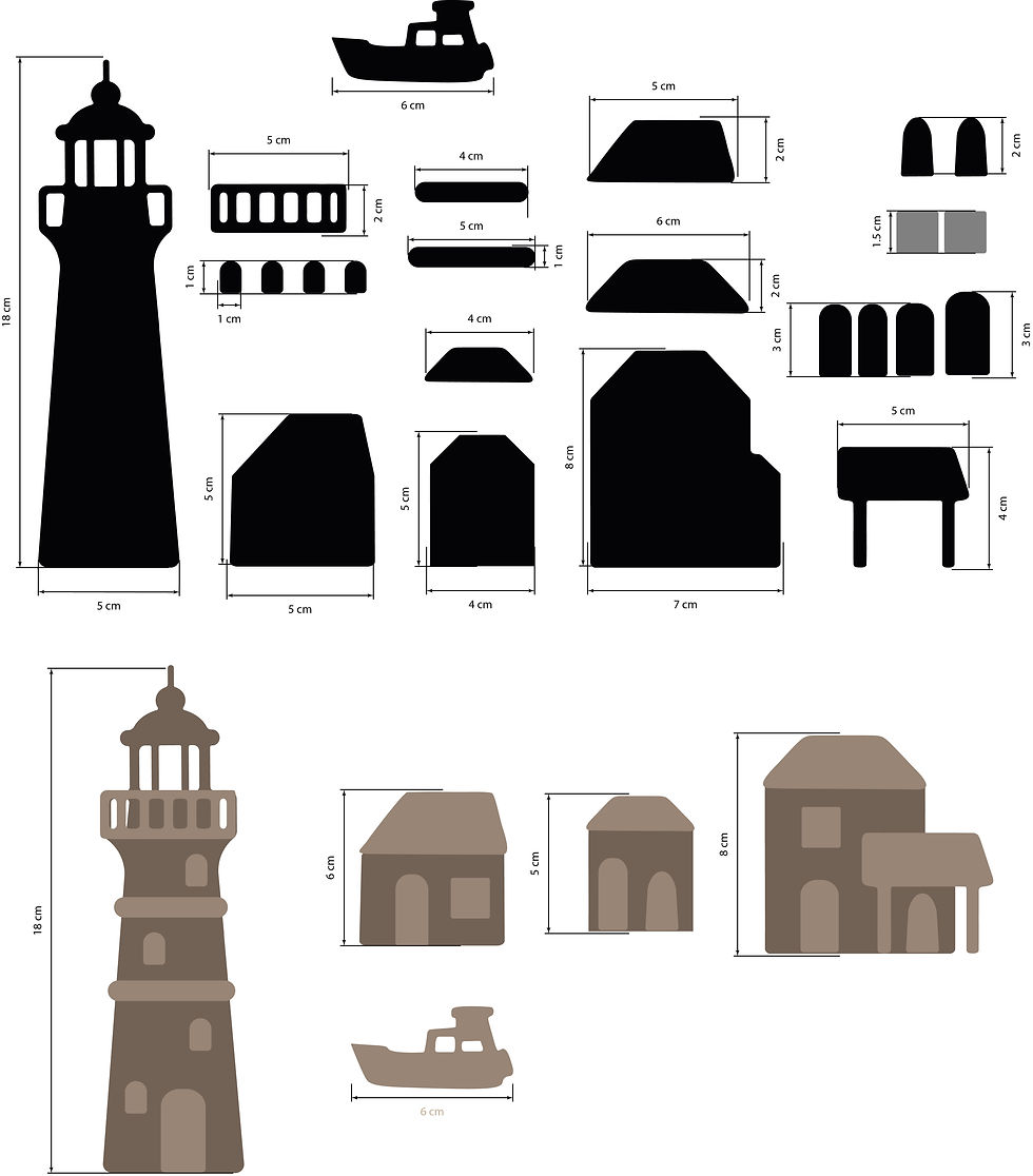 Miniature : Collection Silent Sea - Stamperia - Phare Paysage