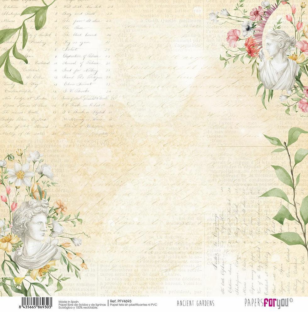 Miniature : Collection Ancient Gardens - Papier Entoilé - PapersForYou - 8 pages 30x30