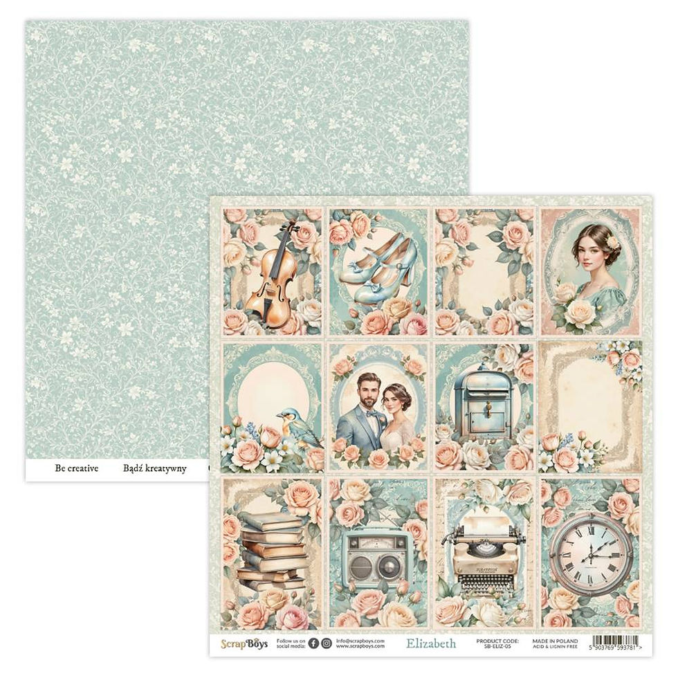 Miniature : Collection Elizabeth - Scrapboys - 24 pages rv 15x15