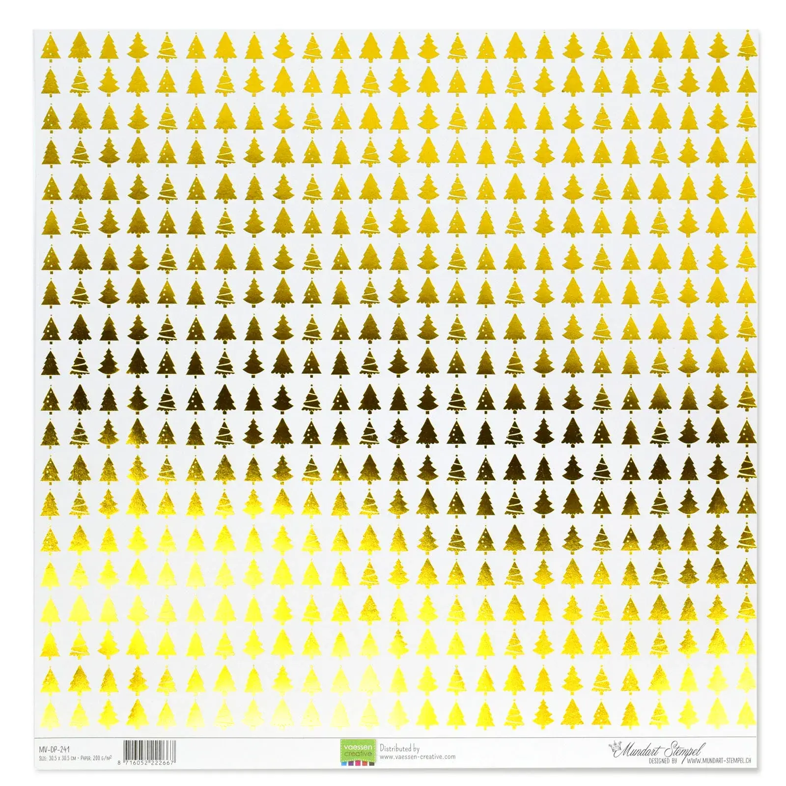 Papier sapin - Mundart Stempel - 1 feuille de 30x30