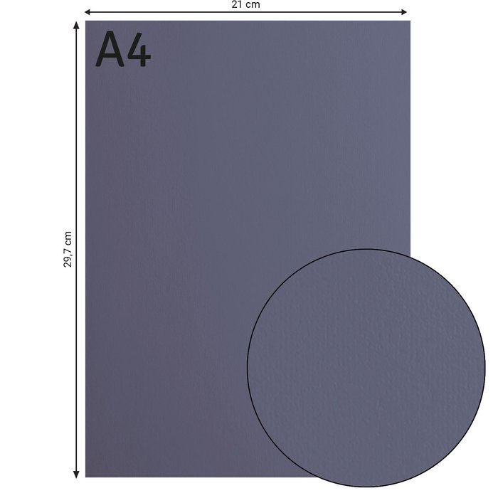 Miniature : Cardstock Lisse Florence - Graphite - A4 - 10 feuilles de 216g