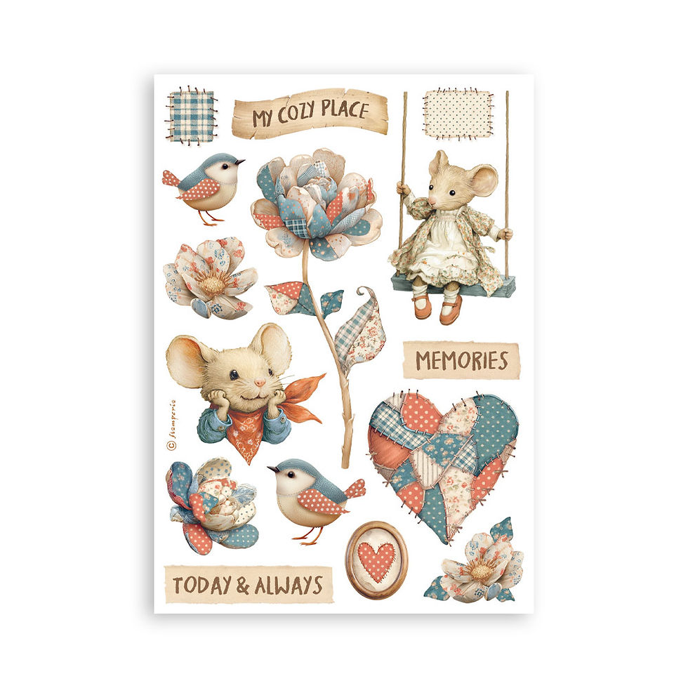 Miniature : Collection Family - 8 Feuilles autocollantes - Stamperia