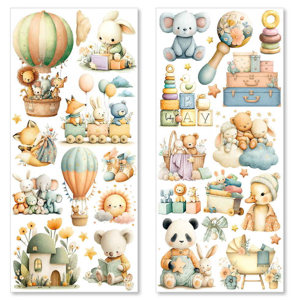 Miniature : Collection Lunibloom - Ciao Bella - Stickers - 5 pages 15x30