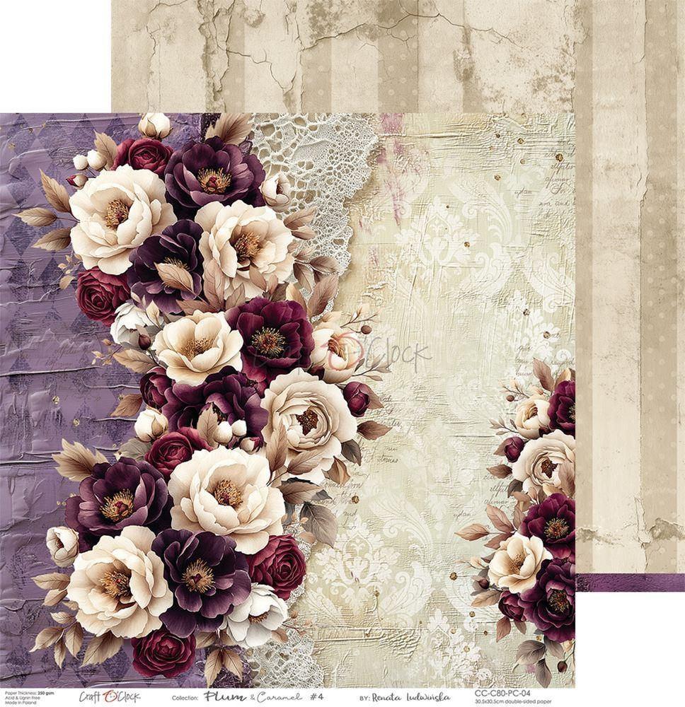 Miniature : Collection Plum et Caramel - Craft O'Clock - 6 pages rv de 30x30