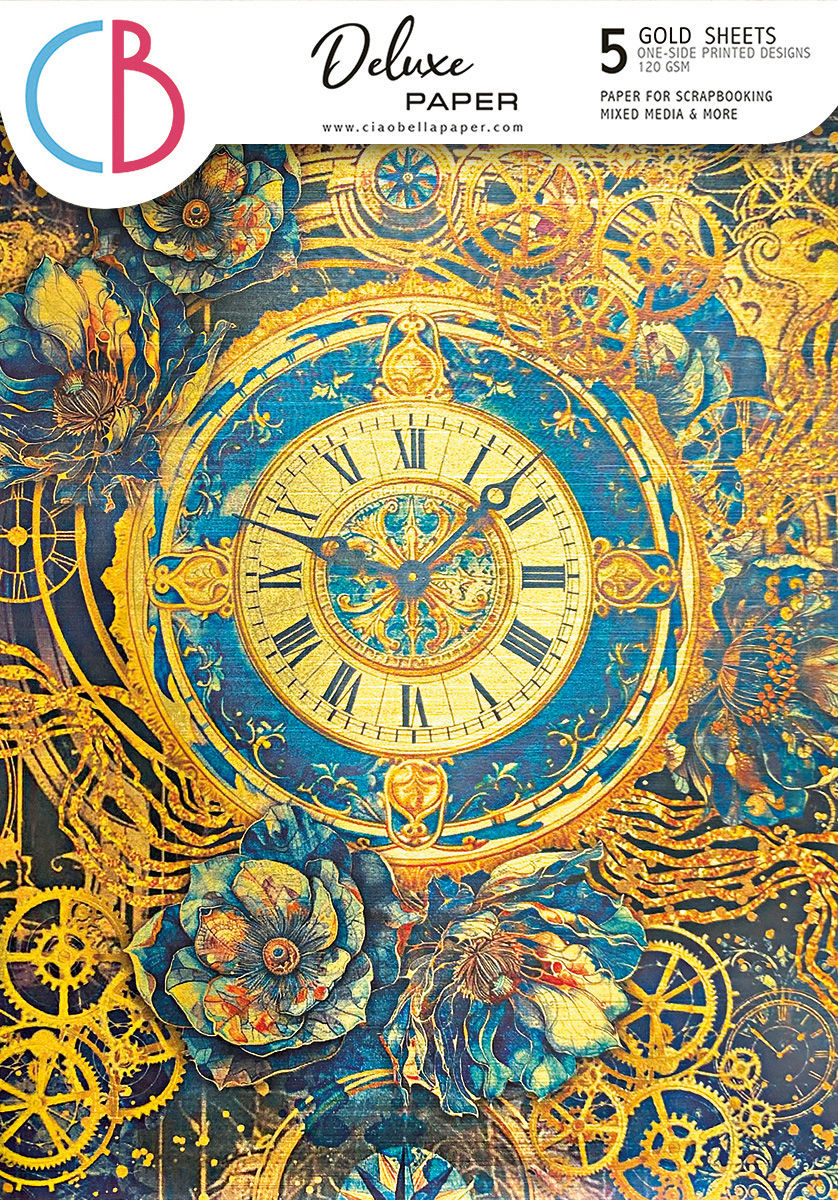 Collection Celestial - Deluxe Paper Gold - Ciao Bella - 5 pages A4