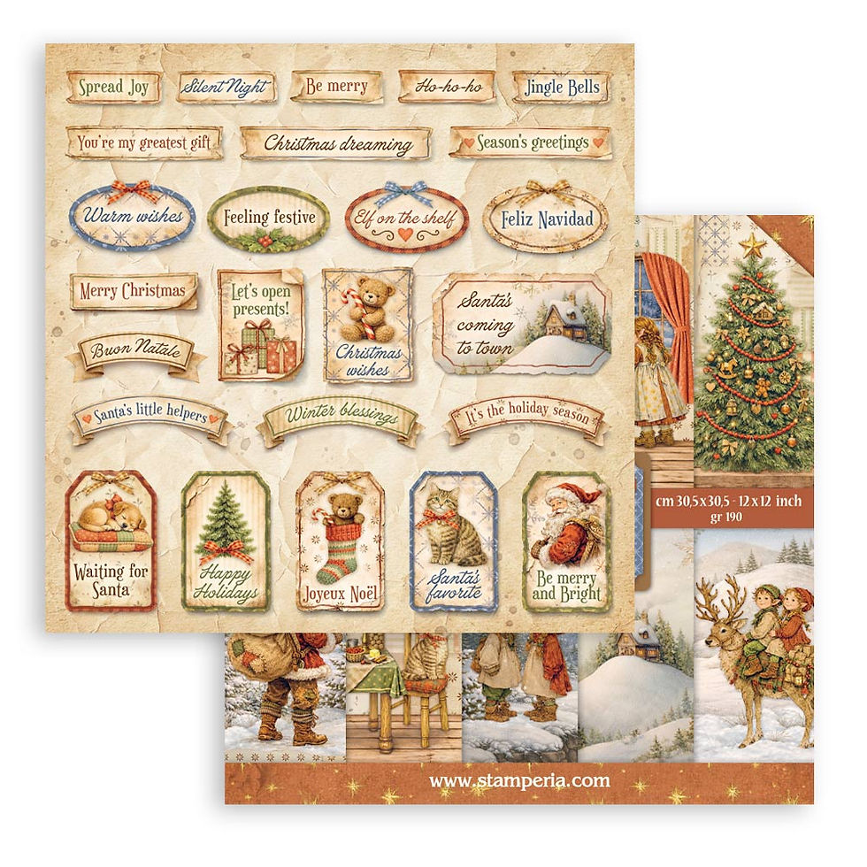 Miniature : Collection Silent Night - Stamperia - 30x30