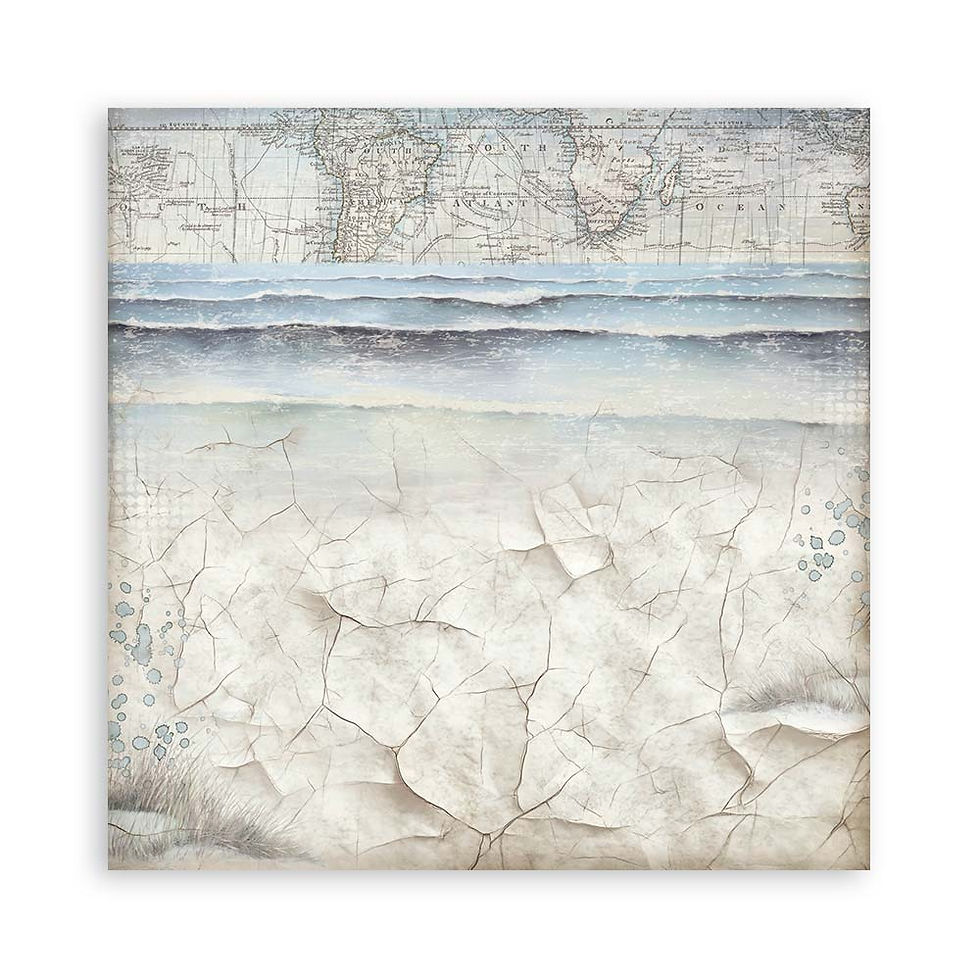 Miniature : Collection Silent Sea - Backgrounds - Stamperia - 30x30